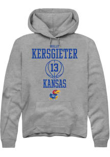 Holly Kersgieter  Rally Kansas Jayhawks Mens Grey NIL Sport Icon Long Sleeve Hoodie