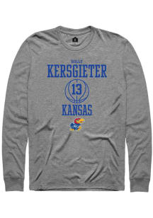 Holly Kersgieter  Kansas Jayhawks Grey Rally NIL Sport Icon Long Sleeve T Shirt