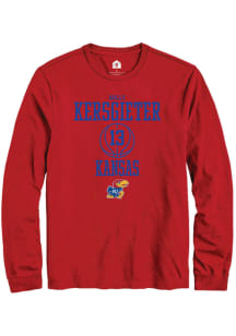 Holly Kersgieter  Kansas Jayhawks Red Rally NIL Sport Icon Long Sleeve T Shirt