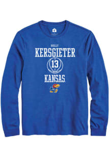 Holly Kersgieter  Kansas Jayhawks Blue Rally NIL Sport Icon Long Sleeve T Shirt