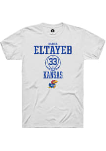 Nadira Eltayeb  Kansas Jayhawks White Rally NIL Sport Icon Short Sleeve T Shirt