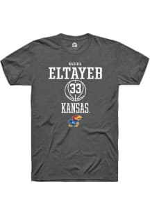 Nadira Eltayeb  Kansas Jayhawks Dark Grey Rally NIL Sport Icon Short Sleeve T Shirt