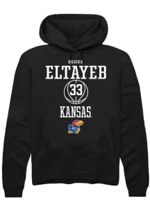 Nadira Eltayeb  Rally Kansas Jayhawks Mens Black NIL Sport Icon Long Sleeve Hoodie