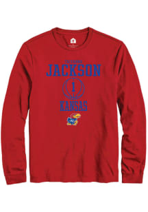 Taiyanna Jackson  Kansas Jayhawks Red Rally NIL Sport Icon Long Sleeve T Shirt