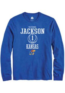 Taiyanna Jackson  Kansas Jayhawks Blue Rally NIL Sport Icon Long Sleeve T Shirt