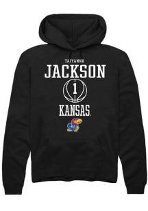 Taiyanna Jackson  Rally Kansas Jayhawks Mens Black NIL Sport Icon Long Sleeve Hoodie