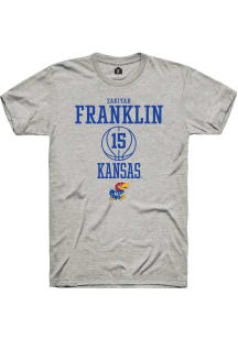 Zakiyah Franklin  Kansas Jayhawks Ash Rally NIL Sport Icon Short Sleeve T Shirt