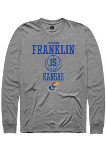 Zakiyah Franklin  Kansas Jayhawks Grey Rally NIL Sport Icon Long Sleeve T Shirt