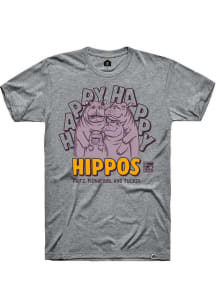 Rally Cincinnati Grey Happy Hippos Short Sleeve Fashion T Shirt