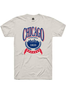 Rally Chicago Oatmeal Skyline Est. 1833 Short Sleeve T Shirt