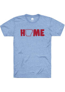 Rally Arkansas Blue Home State Shape Short Sleeve Fashion T Shirt