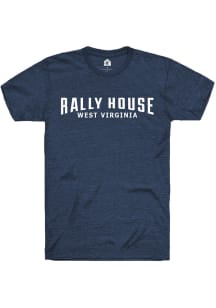 Rally Rally House Navy Blue Employee Tees Short Sleeve Fashion T Shirt