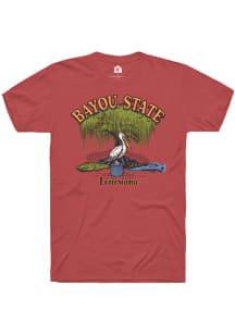 Rally  Red Nature Bayou State Short Sleeve Fashion T Shirt