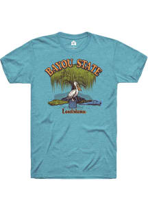 Rally  Blue Nature Bayou State Short Sleeve Fashion T Shirt