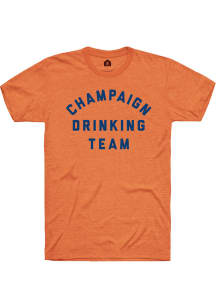 Rally Champaign Orange Drinking Team Short Sleeve Fashion T Shirt