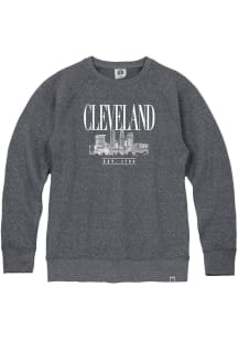 Rally Cleveland Mens Navy Blue Skyline Long Sleeve Fashion Sweatshirt