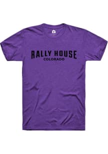 Rally Rally House Purple Employee Tees Short Sleeve Fashion T Shirt