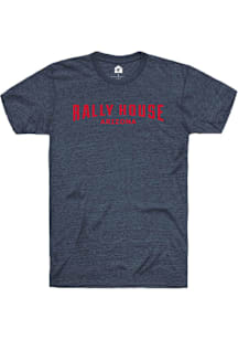 Rally Rally House Navy Blue Employee Tees Short Sleeve Fashion T Shirt