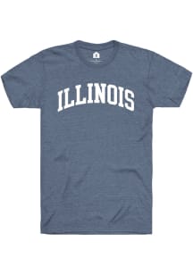 Rally Illinois Blue Arch Wordmark Short Sleeve T Shirt