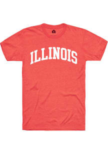 Rally Illinois Pink Arch Wordmark Short Sleeve T Shirt