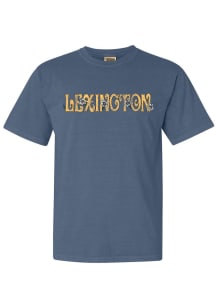 Rally Lexington Blue Floral Wordmark Short Sleeve Fashion T Shirt