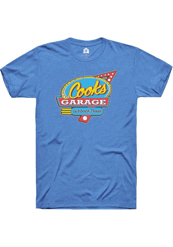 Rally Lubbock BLUE Cooks Garage Logo Short Sleeve Fashion T Shirt