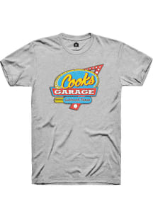 Rally Lubbock Grey Cooks Garage Logo Short Sleeve Fashion T Shirt