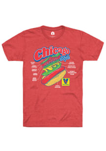 Rally Chicago Red Hot Dog Anatomy Short Sleeve Fashion T Shirt