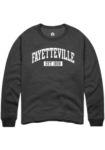 Rally Fayetteville Mens Black Est 1828 Long Sleeve Crew Sweatshirt