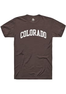 Rally Colorado Brown Wordmark Short Sleeve Fashion T Shirt