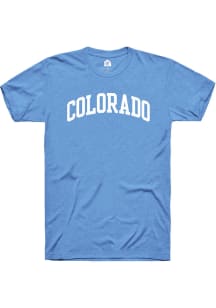 Rally Colorado Blue Wordmark Short Sleeve Fashion T Shirt