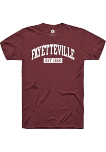 Rally Fayetteville Red Est 1828 Short Sleeve Fashion T Shirt