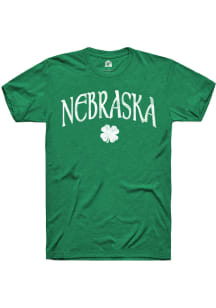 Rally Nebraska Green Shamrock Short Sleeve Fashion T Shirt
