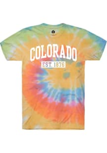 Rally Colorado Yellow Arch est date Short Sleeve Fashion T Shirt