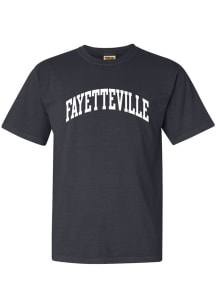 Rally Fayetteville Black Arched Wordmark Short Sleeve Fashion T Shirt