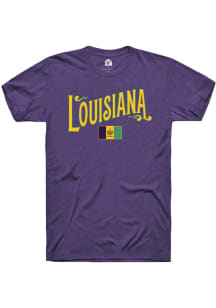 Rally Louisiana Purple Mardi Gras Short Sleeve Fashion T Shirt