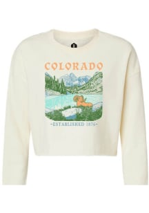 Rally Colorado Womens Ivory Colorado Bighorn Sheep Crew Sweatshirt