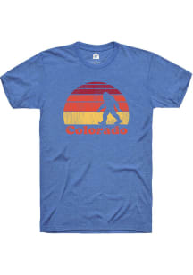 Rally Colorado Blue Sunset Sasquatch Short Sleeve Fashion T Shirt