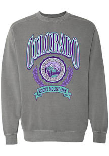 Rally Colorado Mens Grey Crest Long Sleeve Crew Sweatshirt