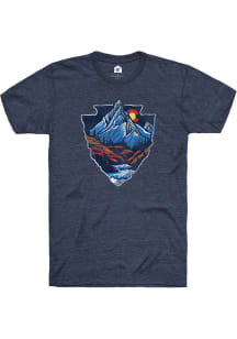 Rally Colorado Navy Blue Arrowhead Short Sleeve Fashion T Shirt