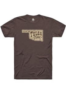 Rally Tulsa Brown Tulsa Time Short Sleeve Fashion T Shirt