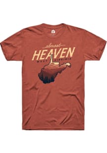 Rally West Virginia Orange Almost Heaven Short Sleeve Fashion T Shirt