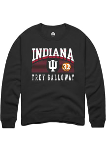 Trey Galloway Rally Mens Black Indiana Hoosiers NIL Marquee Player Crew Sweatshirt