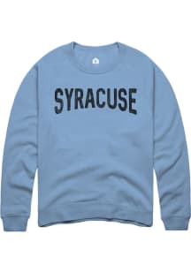 Rally Syracuse Mens Blue Wordmark Long Sleeve Crew Sweatshirt