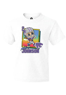 Avery Johnson  Youth White K-State Wildcats Bobbleheads Graphic Short Sleeve T-Shirt