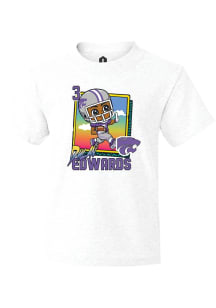 Dylan Edwards  Youth White K-State Wildcats Bobbleheads Short Sleeve T-Shirt