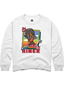 Corey Kiner  Youth White Cincinnati Bearcats Bobbleheads Graphic Long Sleeve Crew Sweatshirt