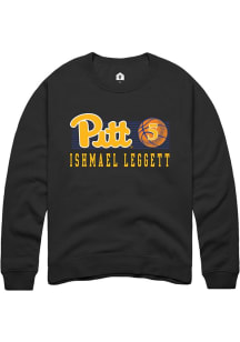 Ishmael Leggett Rally Mens Black Pitt Panthers NIL Marquee Player Crew Sweatshirt