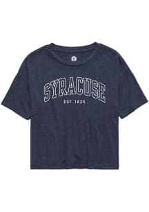 Rally Syracuse Womens Navy Blue Est 1825 Short Sleeve T-Shirt