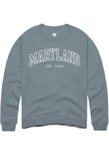 Rally Maryland Mens Navy Blue Est 1632 Long Sleeve Crew Sweatshirt